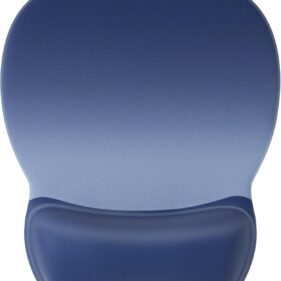 MROCO Ergonomic Mouse Pad with Gel Wrist Rest, 9.4 x 8.1 in, Blue Gradient | Ergonomic Shape Design, Multiple Pattern Options, Gel Wrist Comfort, Smooth Lycra Surface, Non-Slip PU Base